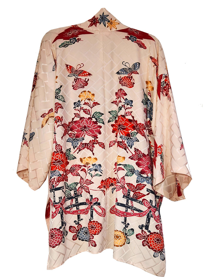 Okinawan Patterned Bingata Kimono Jacket