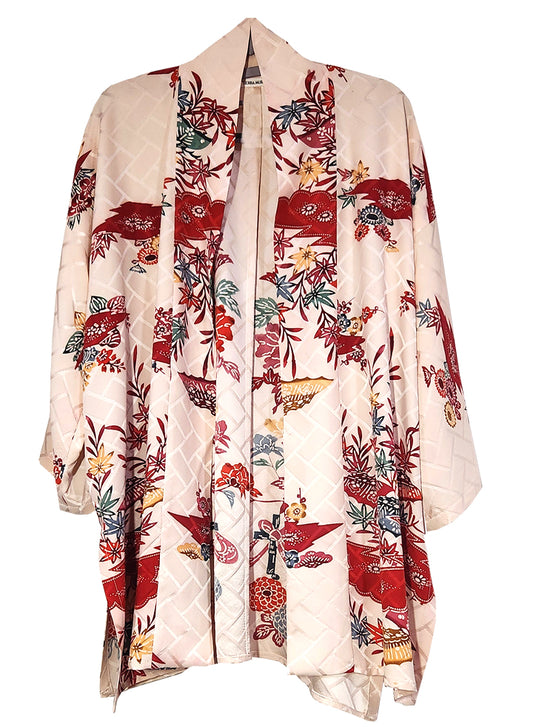 Okinawan Patterned Bingata Kimono Jacket