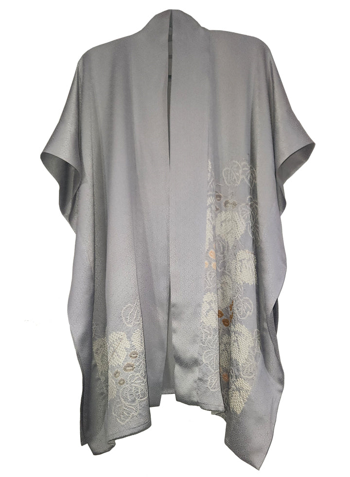 Flowers and Vines of Shibori Kimono Duster