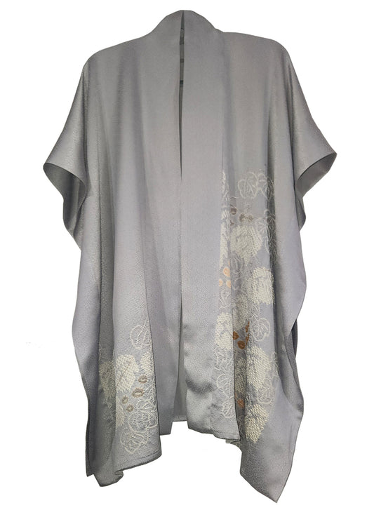Flowers and Vines of Shibori Kimono Duster