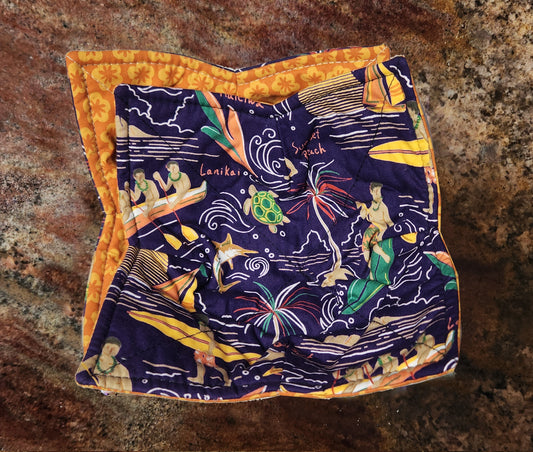 Set of 2 Reversible Microwave Bowl Holders-Surf's Up