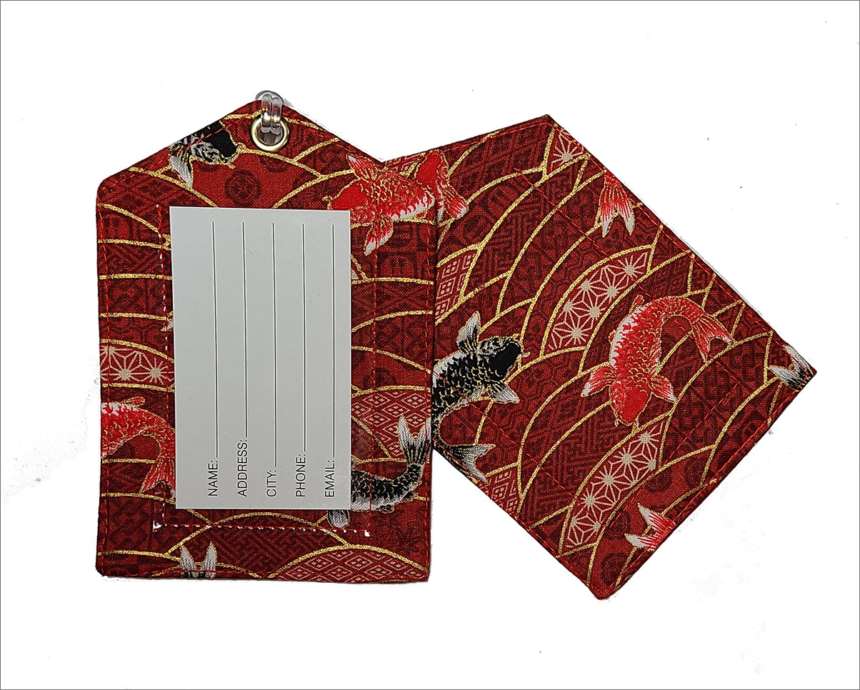 Luggage Tag - Red Koi