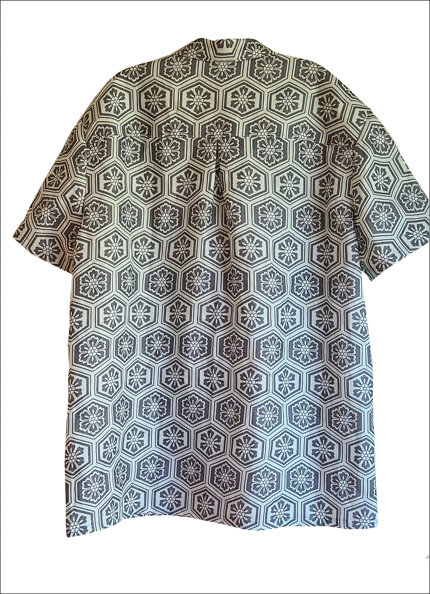 Floral Kamon Men's Linen Shirt - Special Order Now