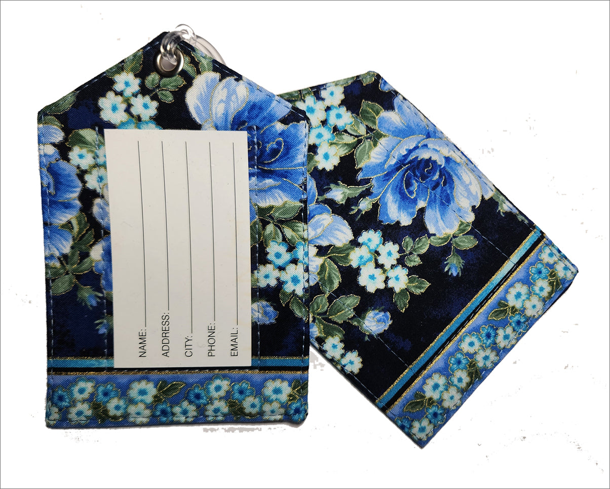 Luggage Tag - Blue Rose