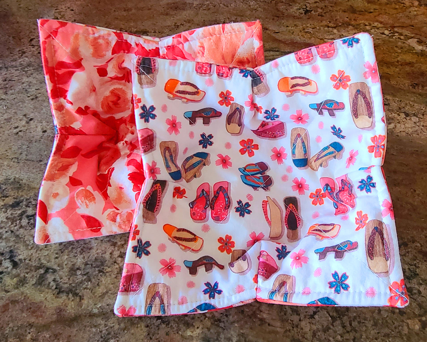 Set of 2 Reversible Microwave Bowl Holders-Geta Party