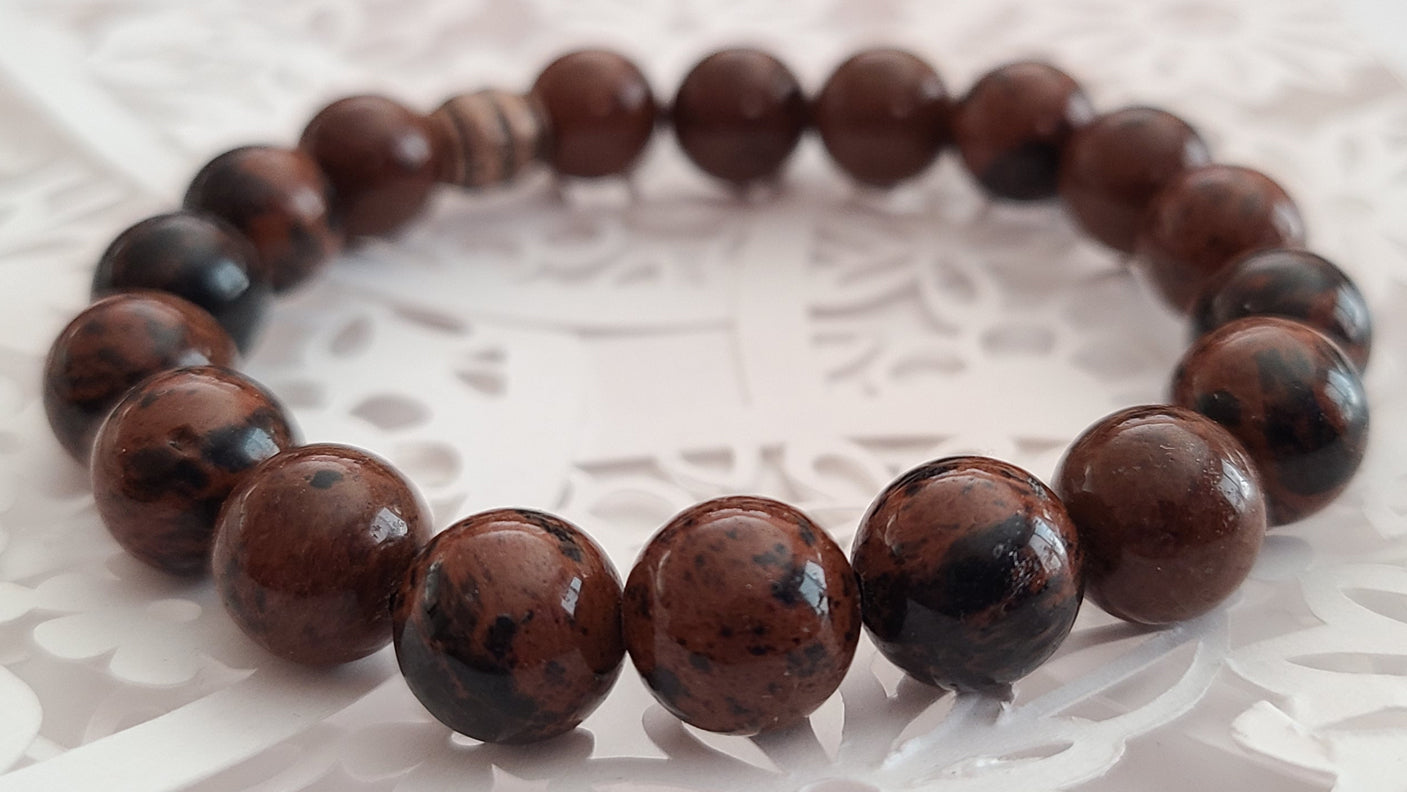 Men's Mahogany Obsidian Bracelet