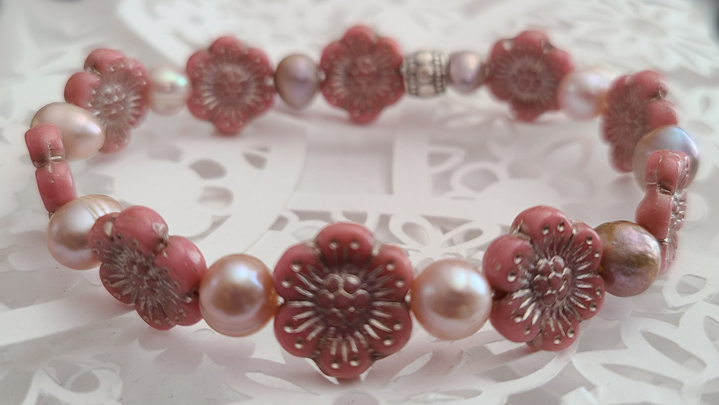 Blossoms & Pearls Bracelet