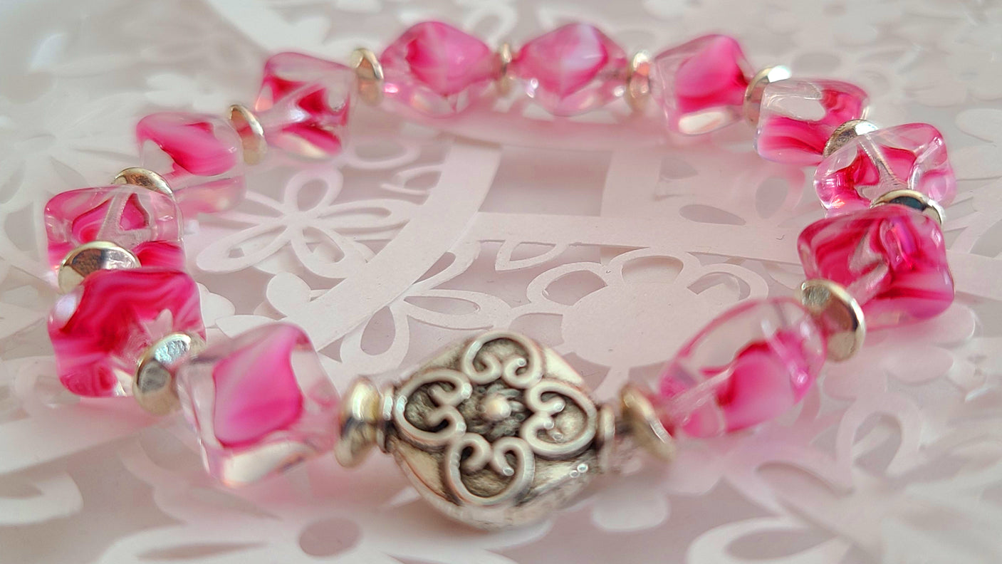 Pink Sparkling Stars Bracelet