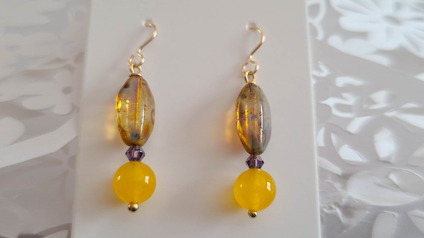 Naturall AAA Grade Topaz Earrings-November Birthstone