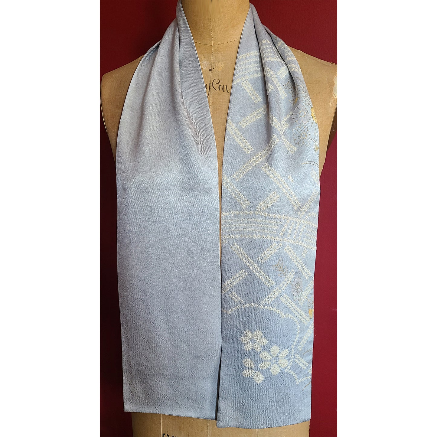 Delicate Shibori Floral Scarf