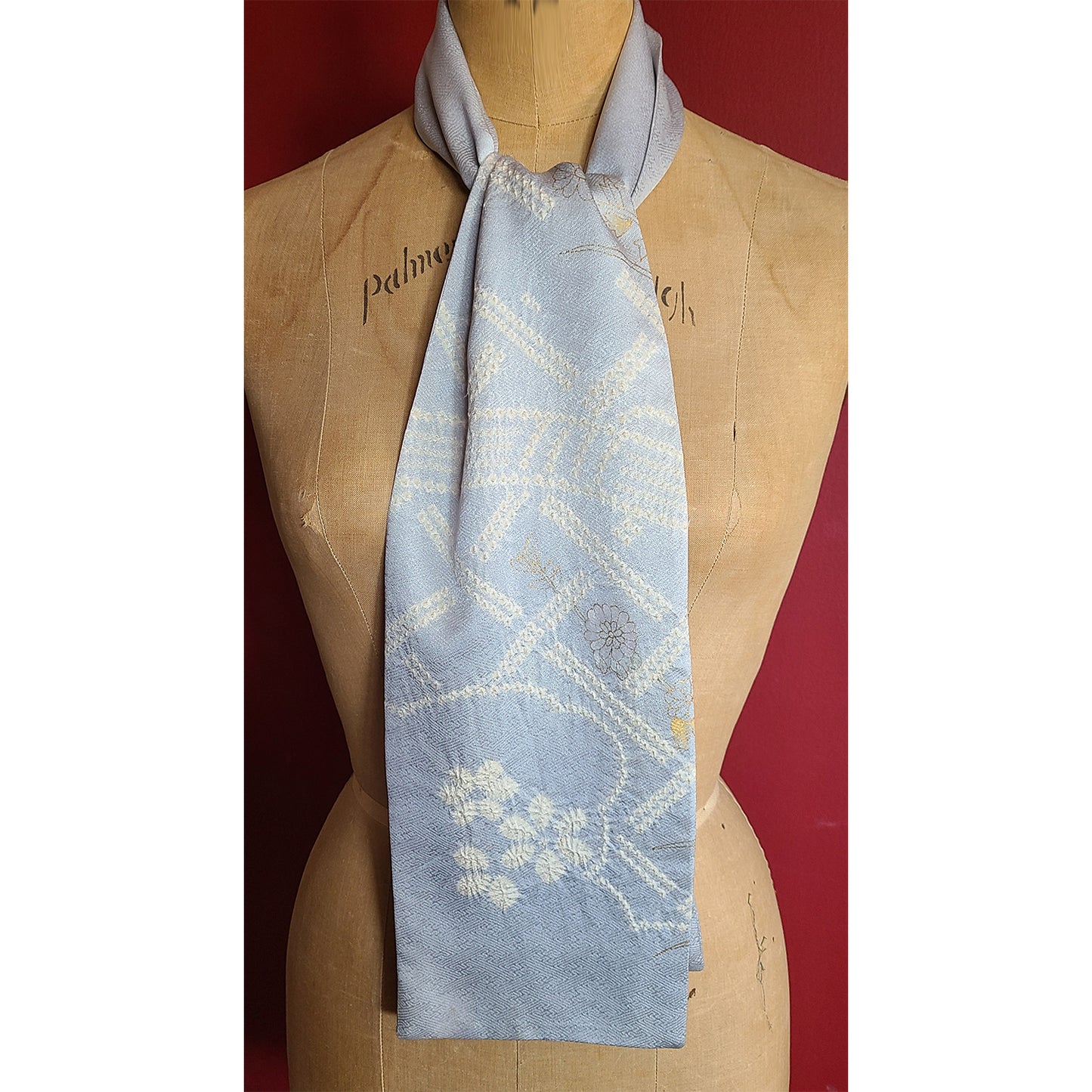 Delicate Shibori Floral Scarf