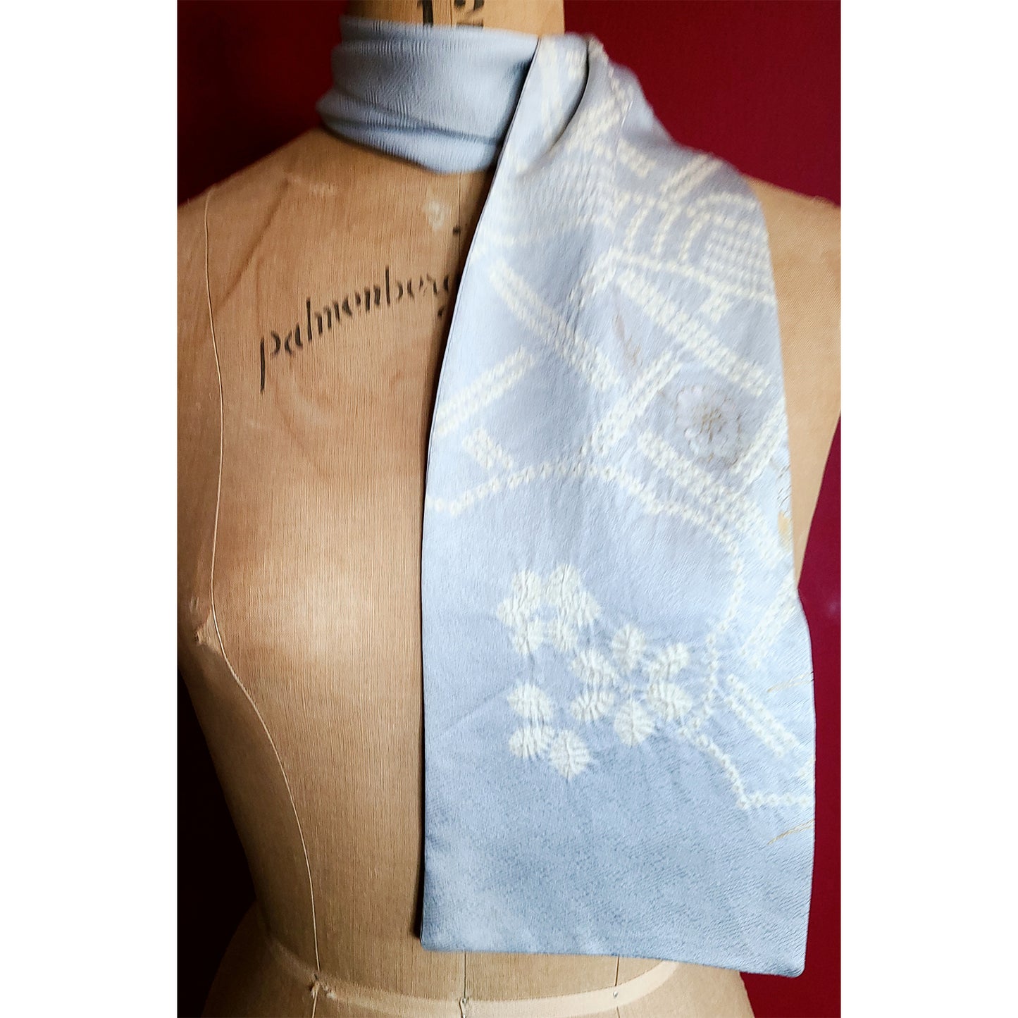 Delicate Shibori Floral Scarf