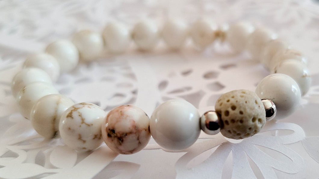 Marble Grandeur Howlite Bracelet