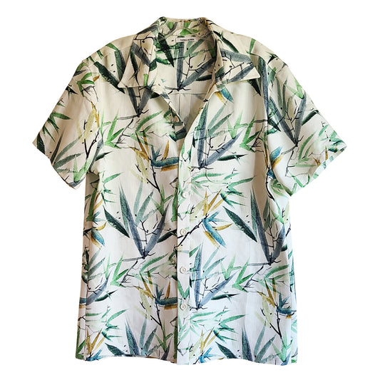 Bamboo Kamon Men's Linen Shirt - Size Large